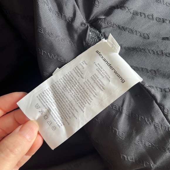 Alexander Wang bleached denim puffer jacket (repaired) - Picture 5 of 8